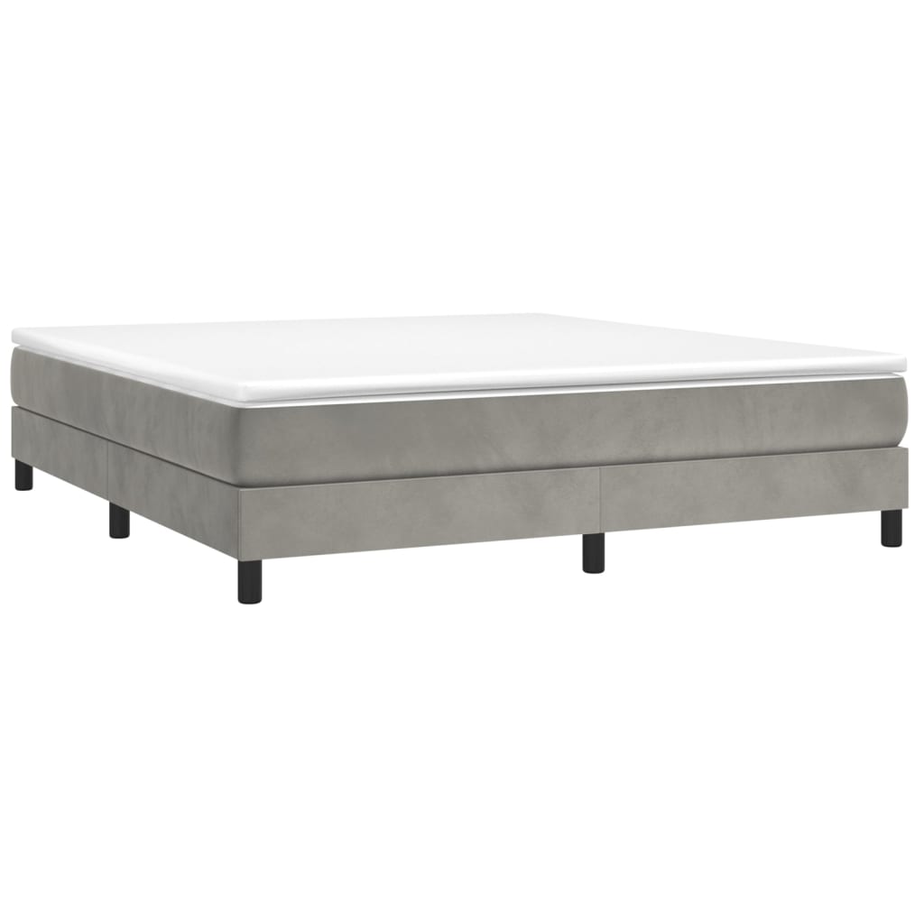 Boxspringbettgestell Hellgrau 180x200 cm Samt