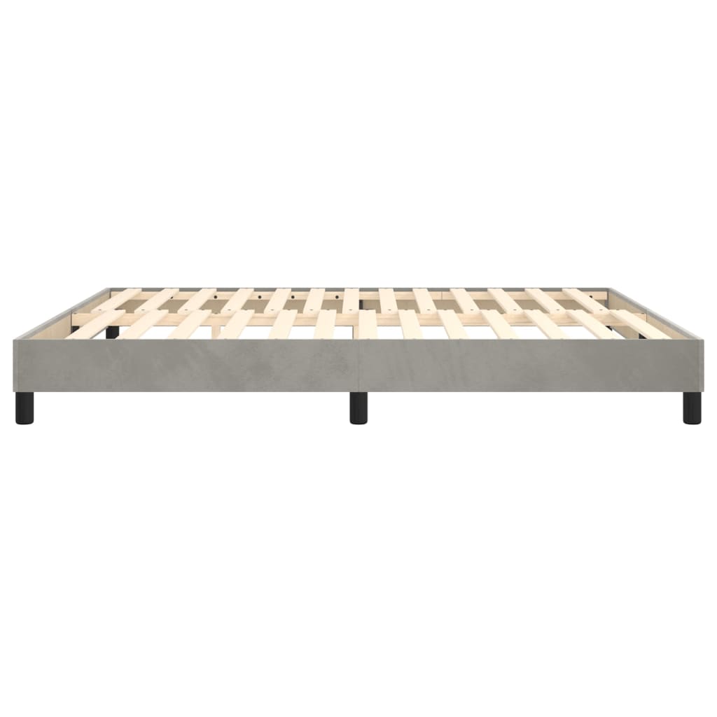 Boxspringbettgestell Hellgrau 180x200 cm Samt