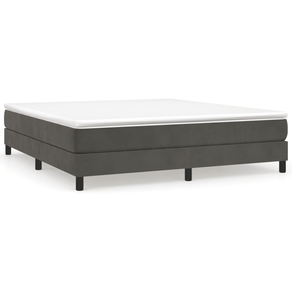 Boxspringbettgestell Dunkelgrau 180x200 cm Samt