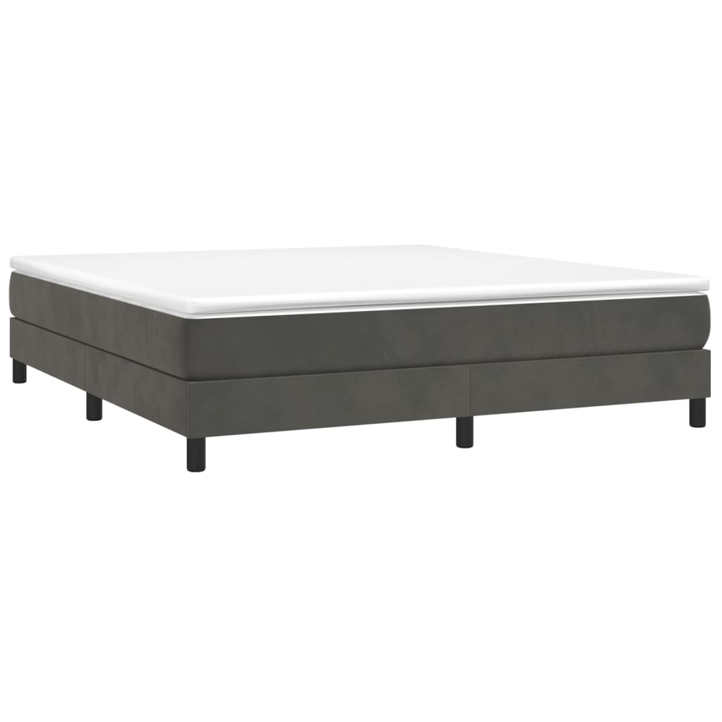 Boxspringbettgestell Dunkelgrau 180x200 cm Samt