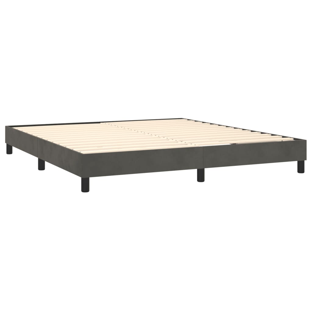 Boxspringbettgestell Dunkelgrau 180x200 cm Samt
