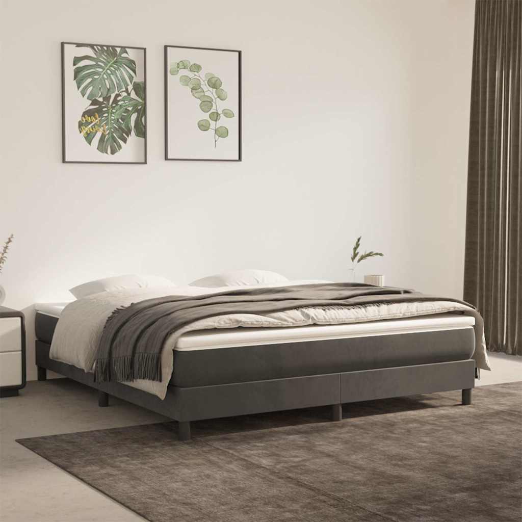 Boxspringbettgestell Dunkelgrau 180x200 cm Samt