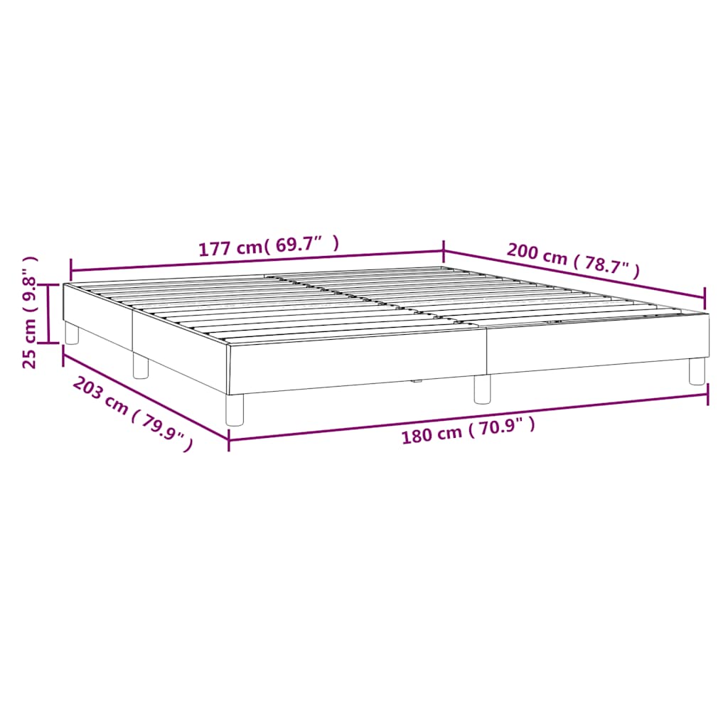 Boxspringbettgestell Dunkelgrün 180x200 cm Samt