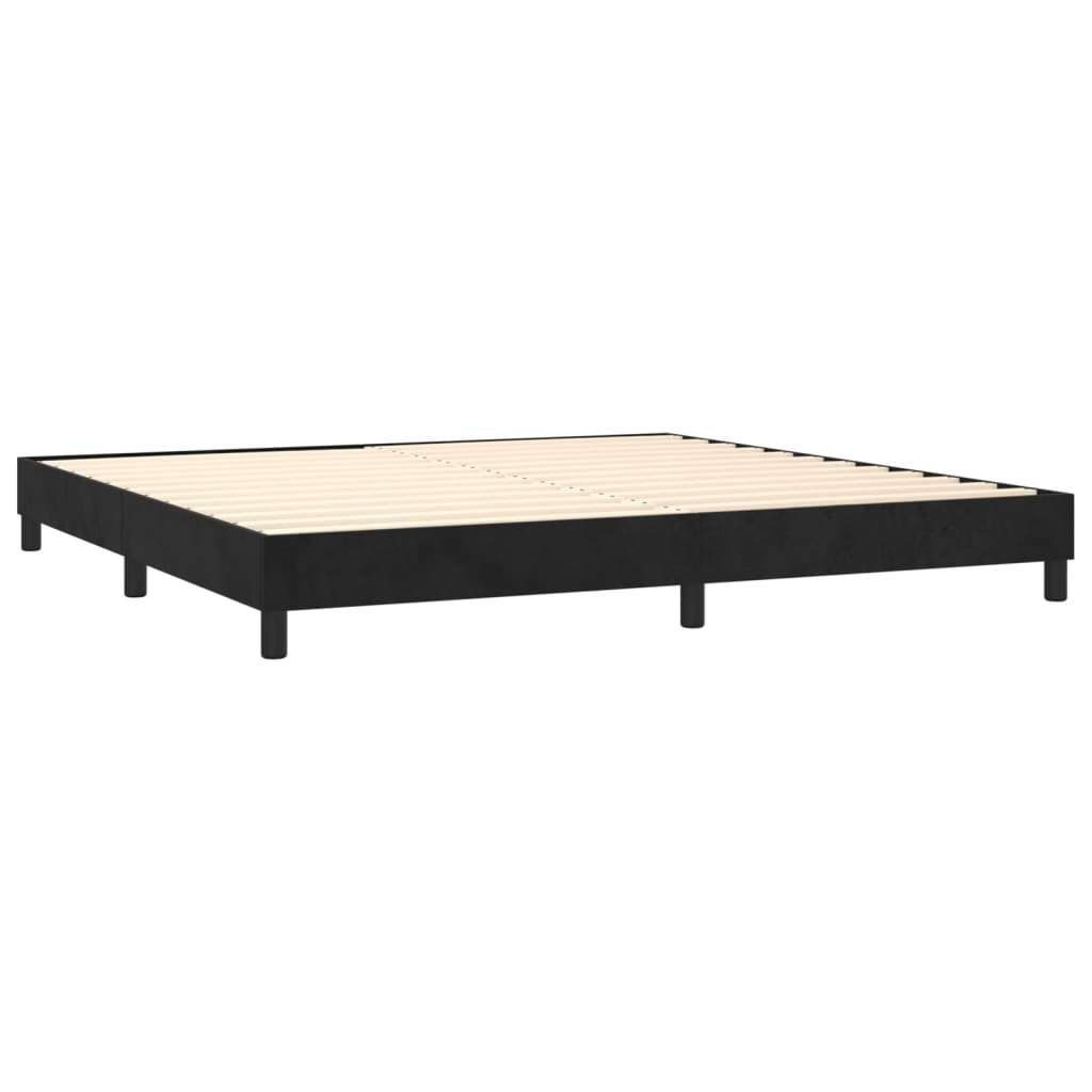 Boxspringbettgestell Schwarz 200x200 cm Samt