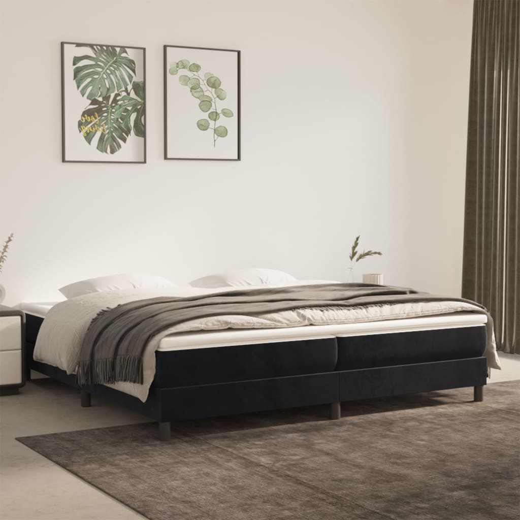 Boxspringbettgestell Schwarz 200x200 cm Samt