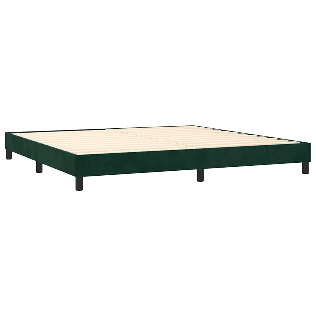 Boxspringbettgestell Dunkelgrün 200x200 cm Samt