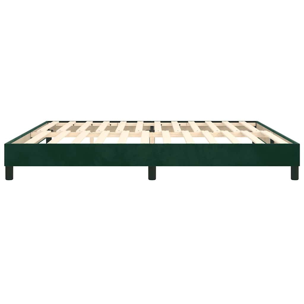 Boxspringbettgestell Dunkelgrün 200x200 cm Samt