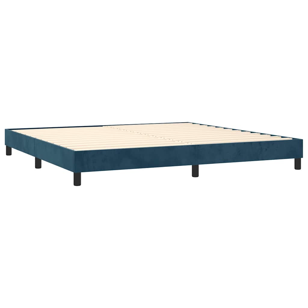 Boxspringbettgestell Dunkelblau 200x200 cm Samt