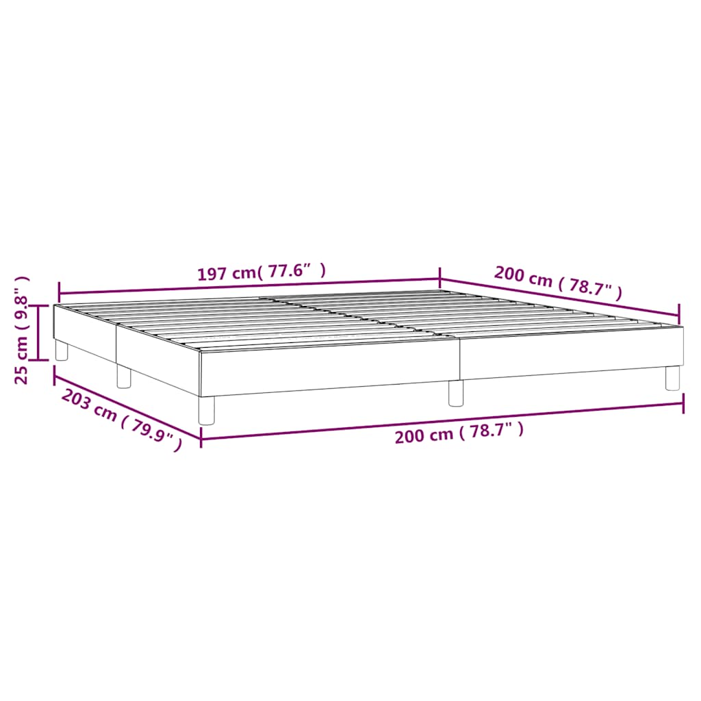 Boxspringbettgestell Dunkelblau 200x200 cm Samt