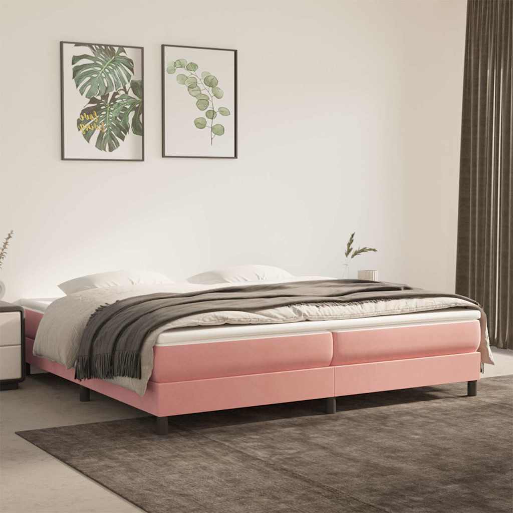 Boxspringbettgestell Rosa 200x200 cm Samt