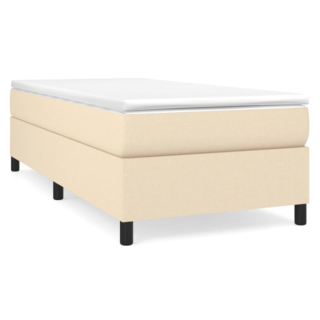 Boxspringbettgestell Creme 80x200 cm Stoff