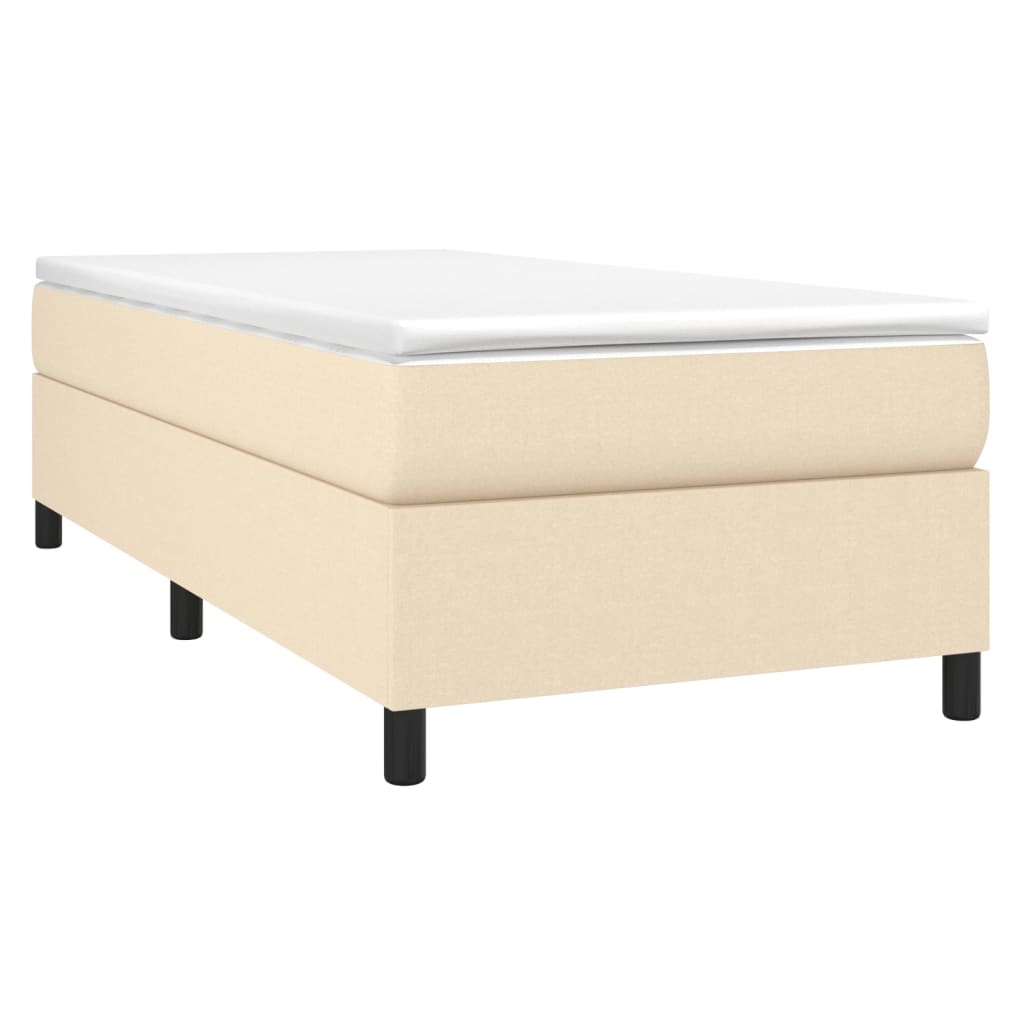 Boxspringbettgestell Creme 80x200 cm Stoff