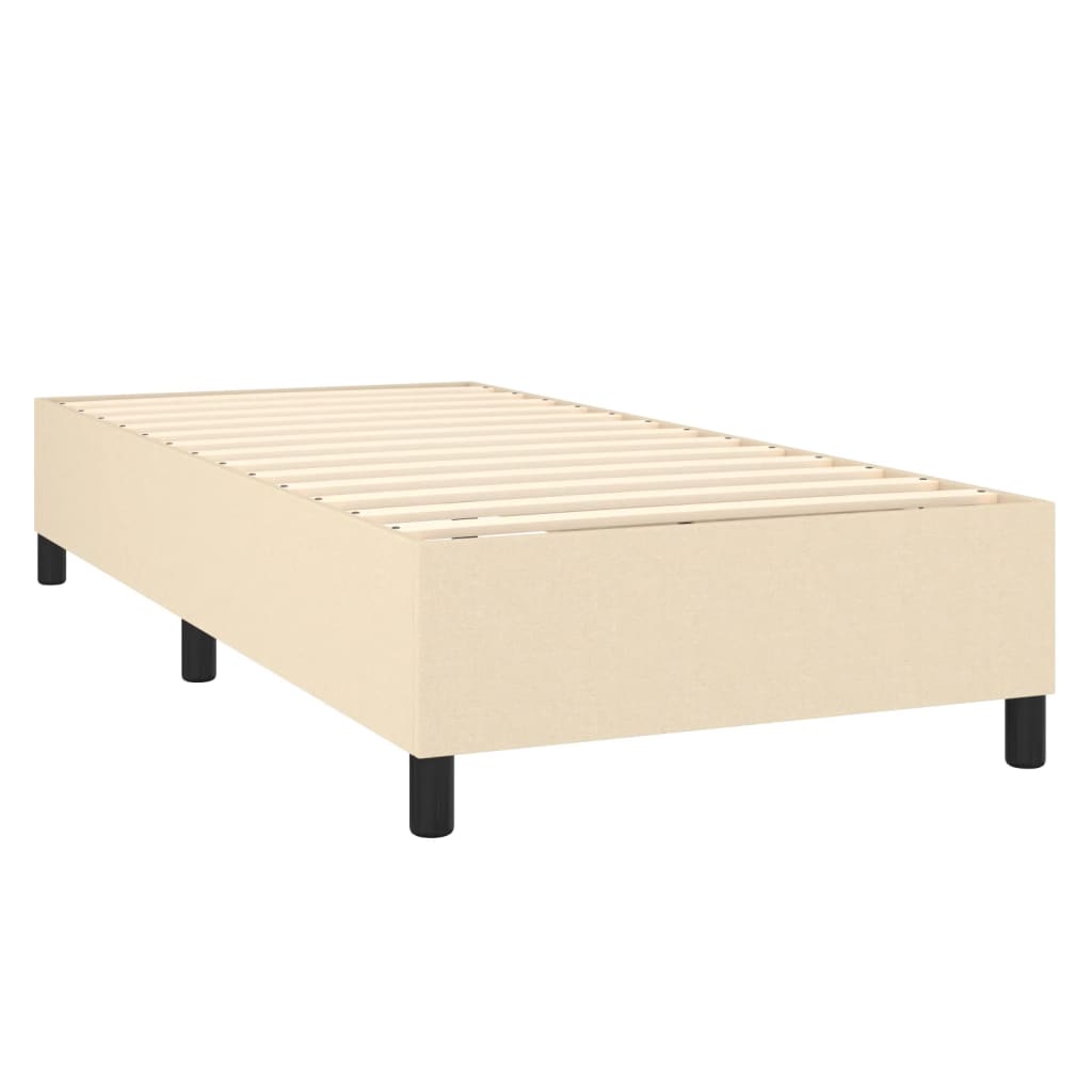 Boxspringbettgestell Creme 80x200 cm Stoff