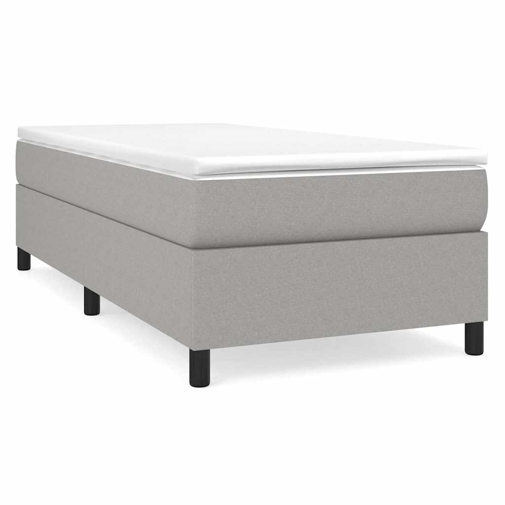 Boxspringbettgestell Hellgrau 90x190 cm Stoff