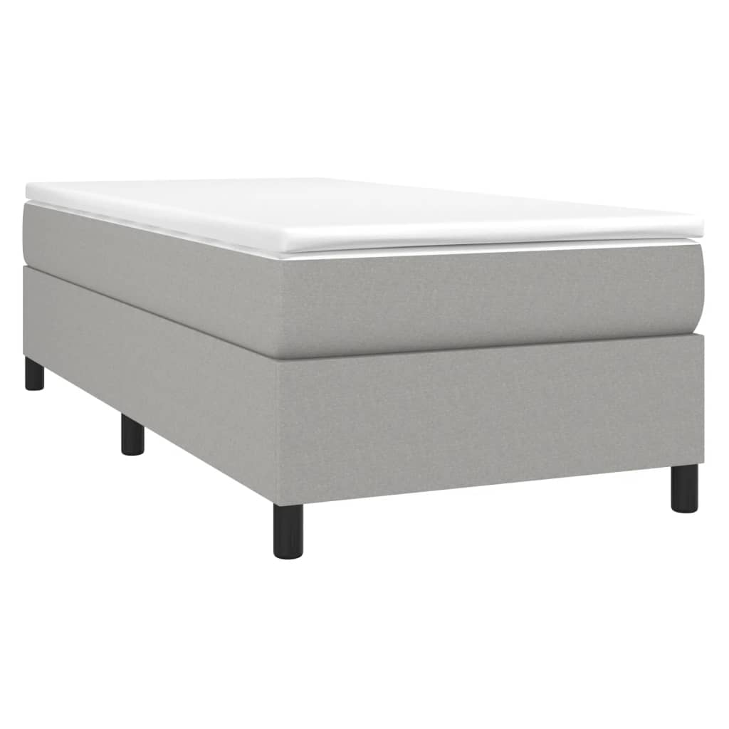 Boxspringbettgestell Hellgrau 90x190 cm Stoff