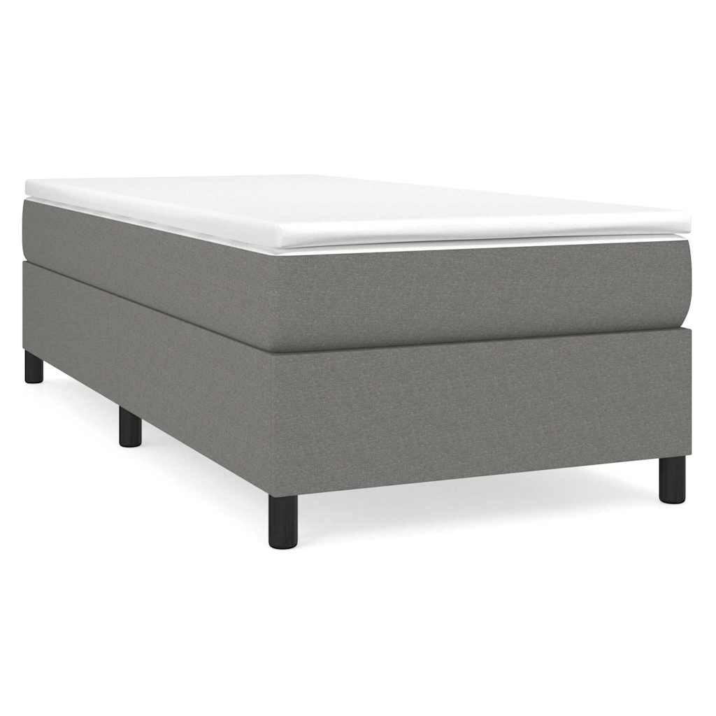 Boxspringbettgestell Dunkelgrau 90x190 cm Stoff