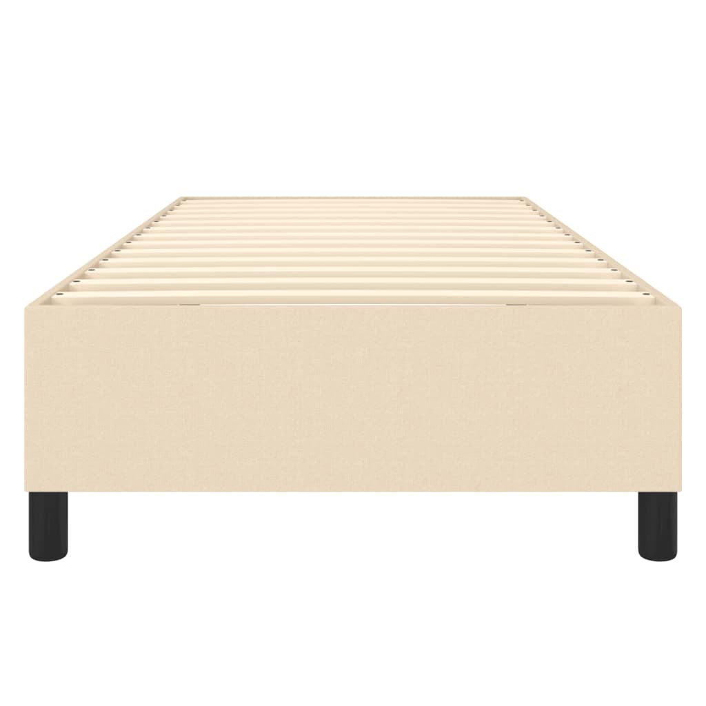Boxspringbettgestell Creme 90x190 cm Stoff