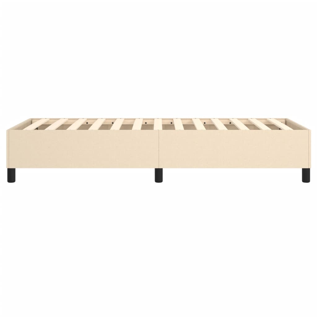 Boxspringbettgestell Creme 90x190 cm Stoff