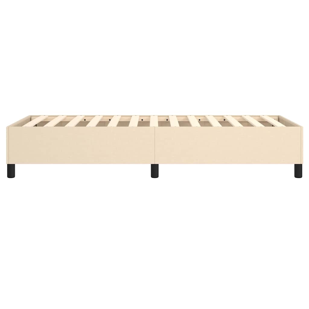 Boxspringbettgestell Creme 90x190 cm Stoff
