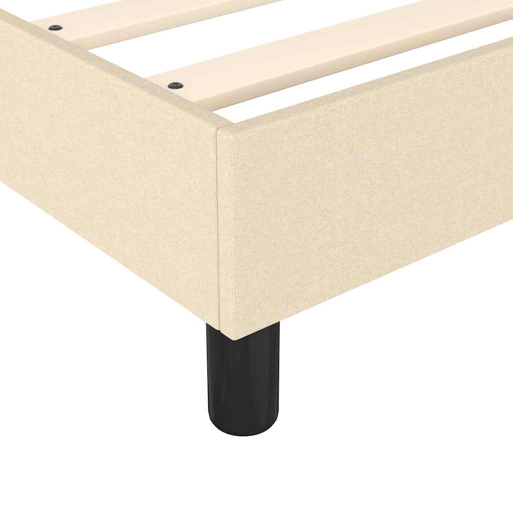 Boxspringbettgestell Creme 90x190 cm Stoff