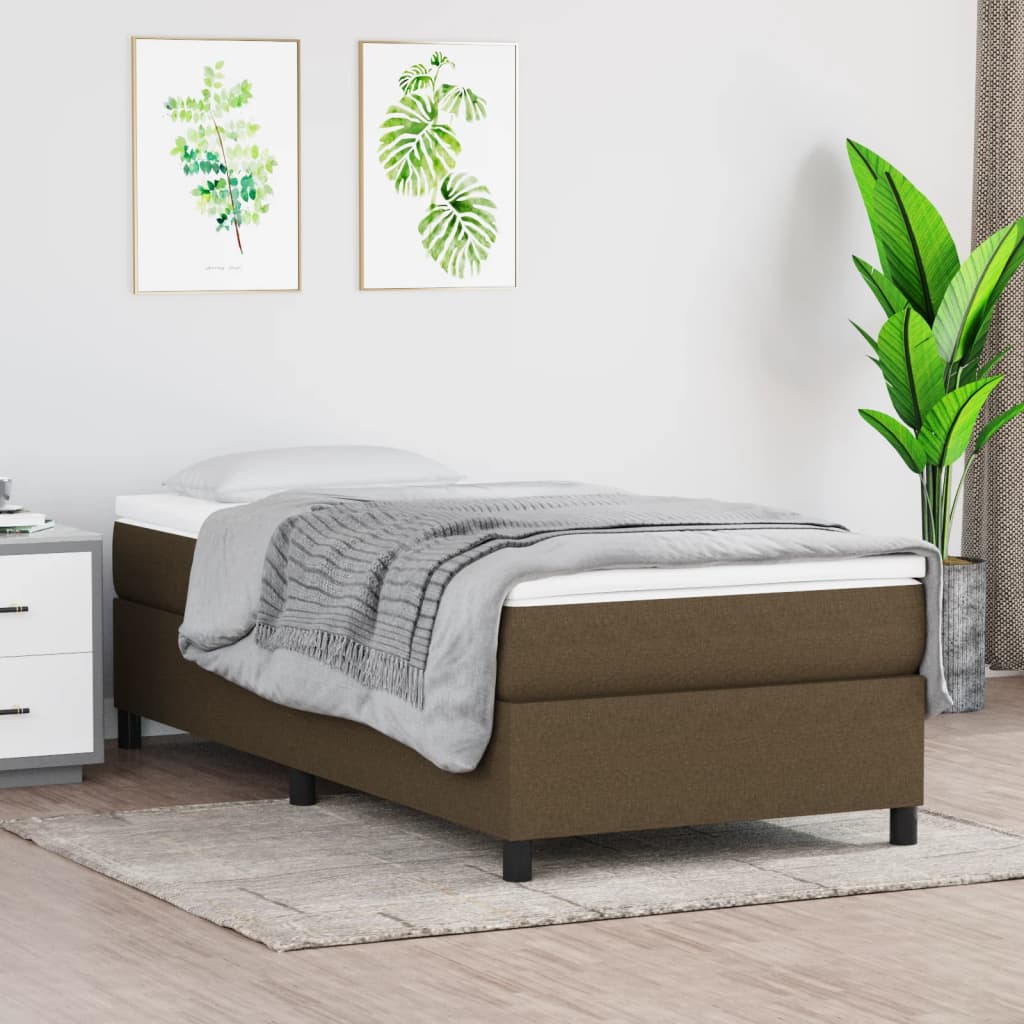 Boxspringbettgestell Dunkelbraun 90x200 cm Stoff