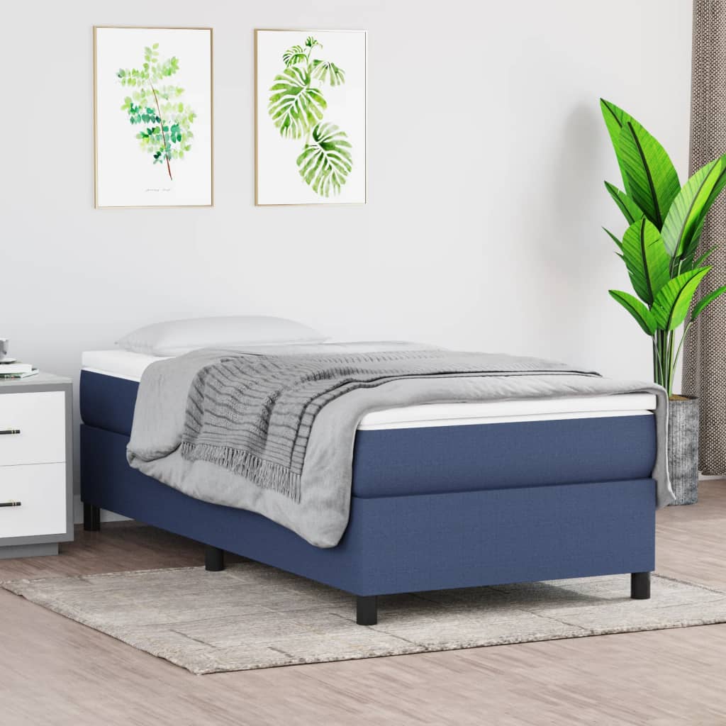 Boxspringbettgestell Blau 90x200 cm Stoff