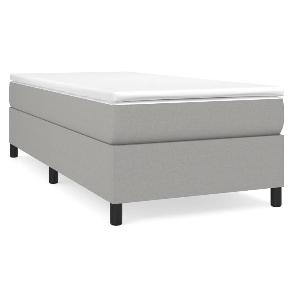 Boxspringbettgestell Hellgrau 100x200 cm Stoff