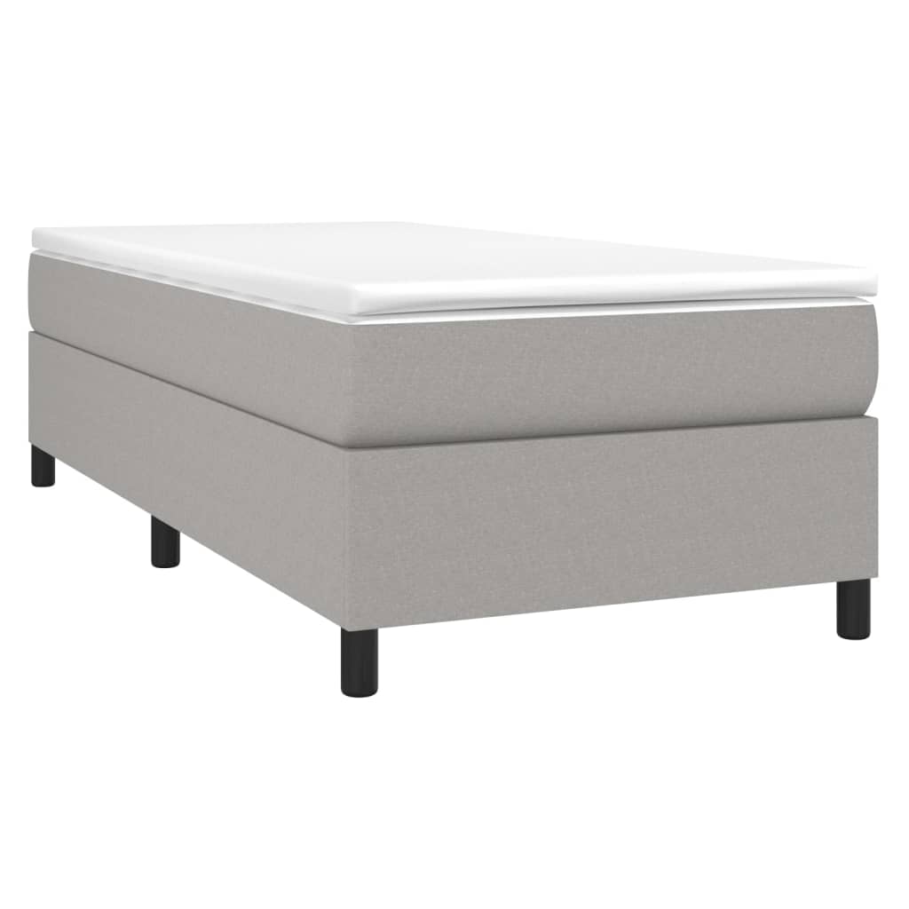 Boxspringbettgestell Hellgrau 100x200 cm Stoff