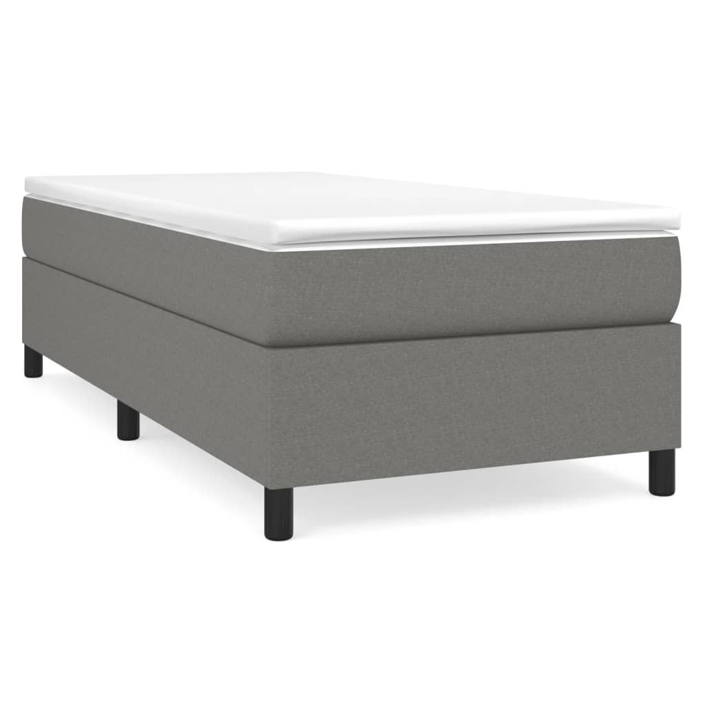 Boxspringbettgestell Dunkelgrau 100x200 cm Stoff