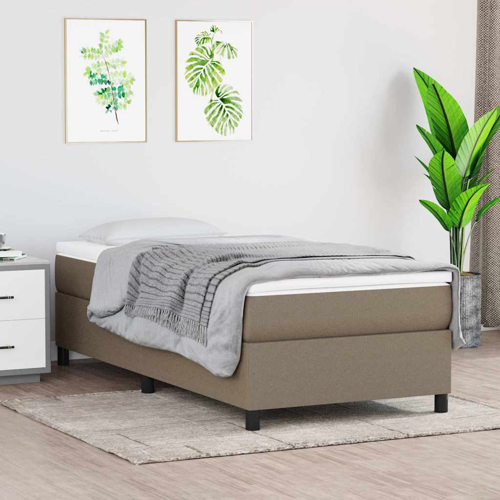 Boxspringbettgestell Taupe 100x200 cm Stoff