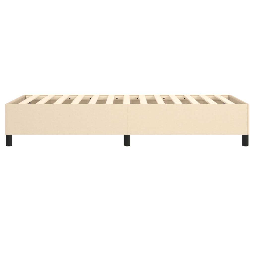 Boxspringbettgestell Creme 100x200 cm Stoff