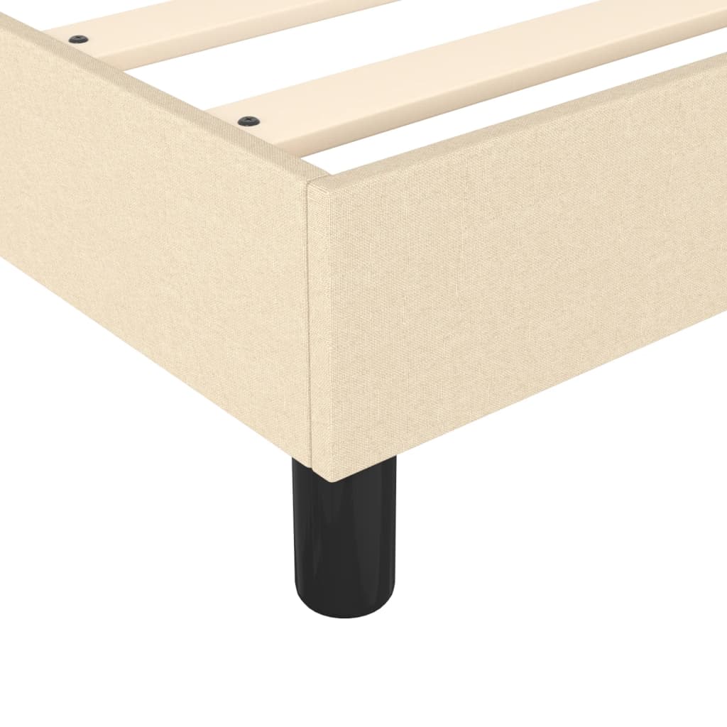 Boxspringbettgestell Creme 100x200 cm Stoff