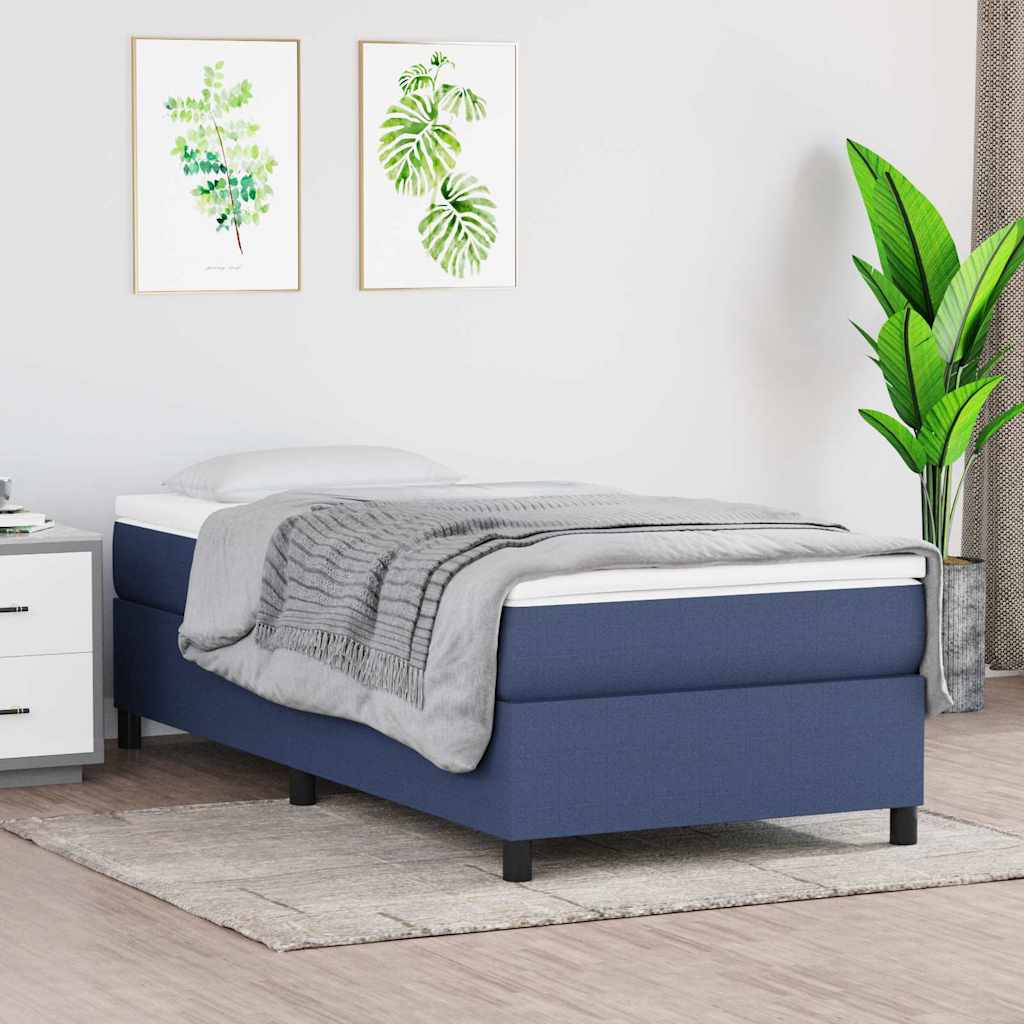 Boxspringbettgestell Blau 100x200 cm Stoff