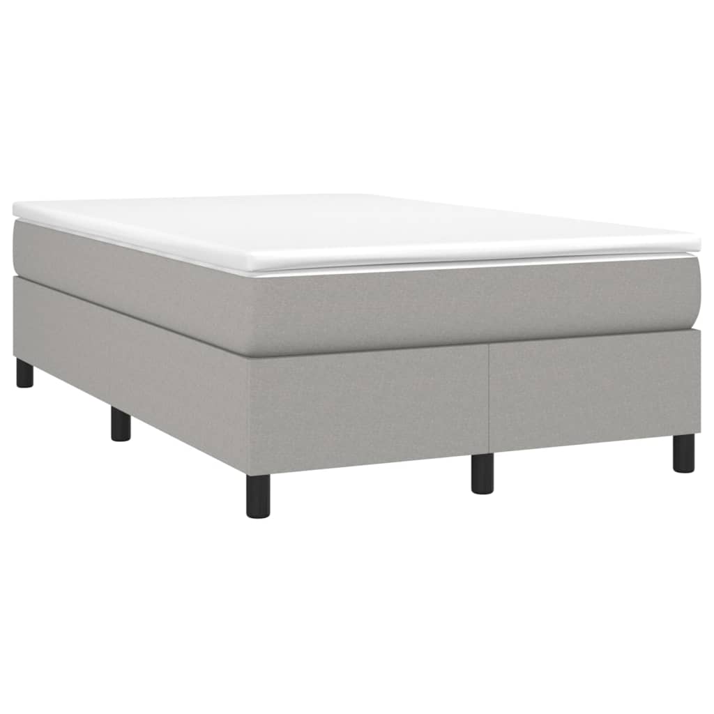 Boxspringbettgestell Hellgrau 120x200 cm Stoff