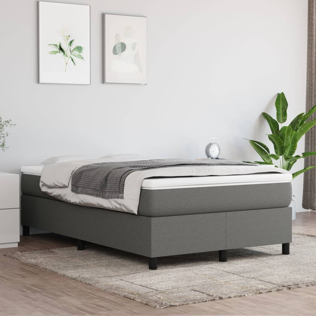 Boxspringbettgestell Dunkelgrau 120x200 cm Stoff