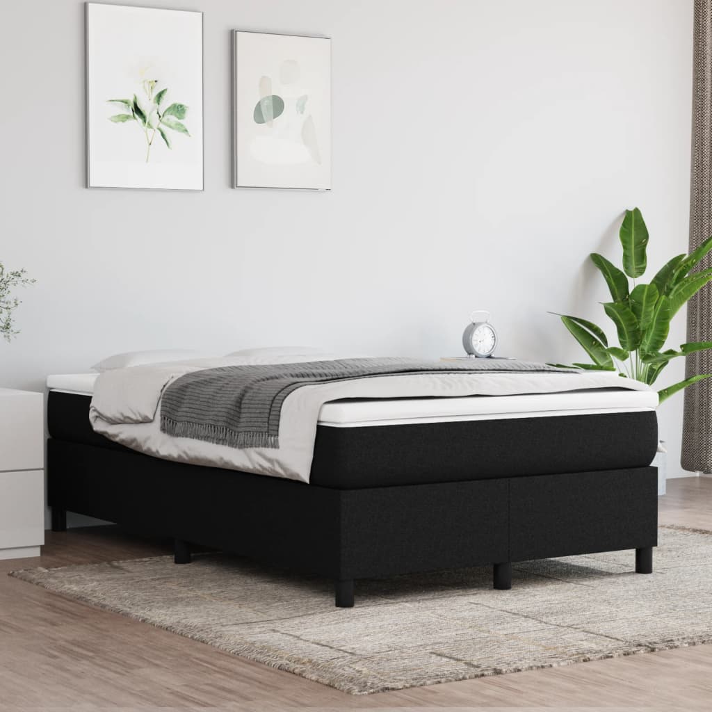 Boxspringbettgestell Schwarz 120x200 cm Stoff