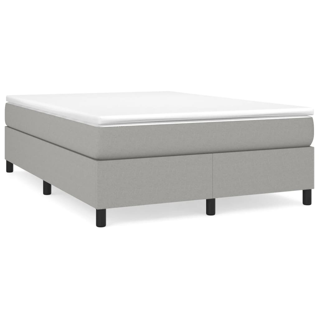 Boxspringbettgestell Hellgrau 140x190 cm Stoff