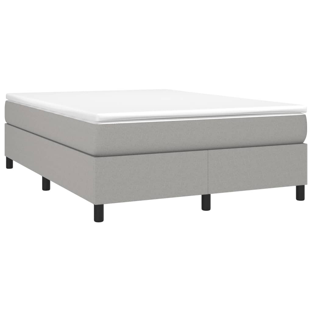 Boxspringbettgestell Hellgrau 140x190 cm Stoff