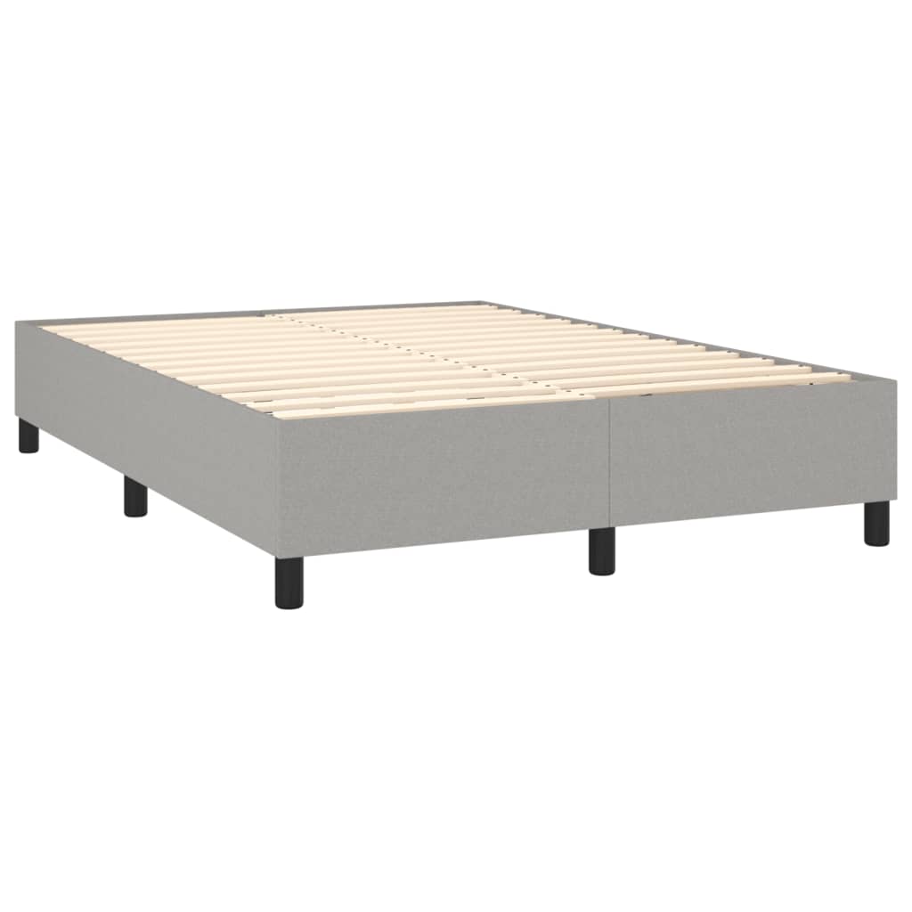 Boxspringbettgestell Hellgrau 140x190 cm Stoff