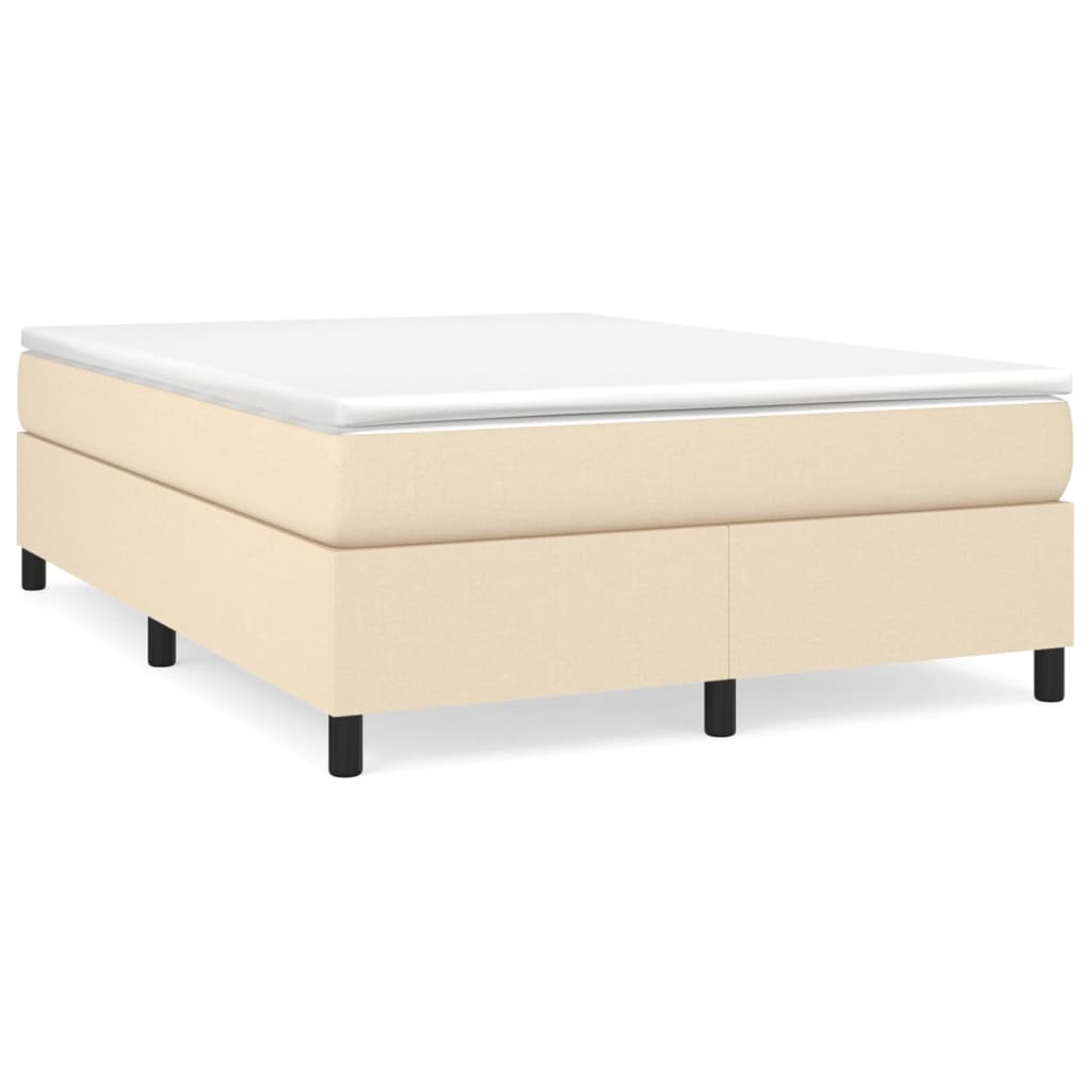 Boxspringbettgestell Creme 140x190 cm Stoff