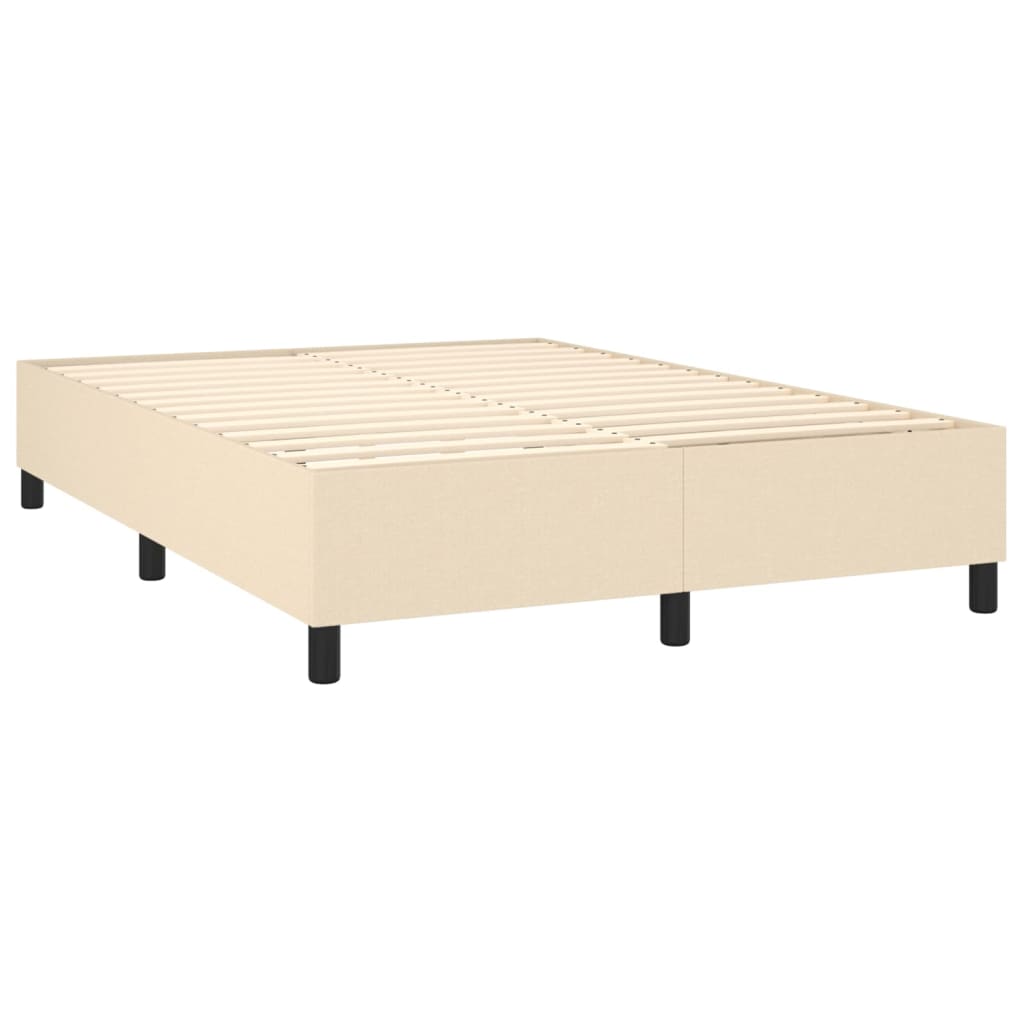 Boxspringbettgestell Creme 140x190 cm Stoff