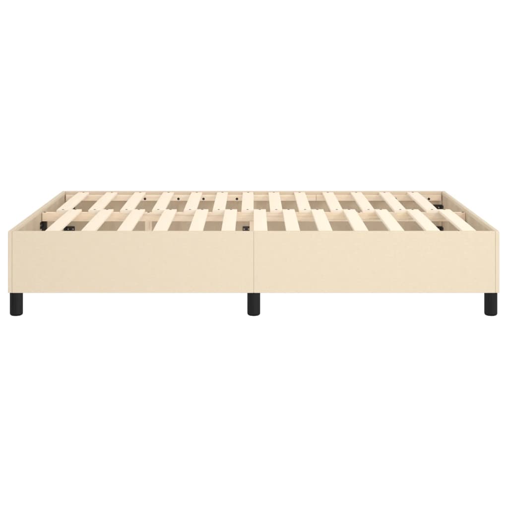 Boxspringbettgestell Creme 140x190 cm Stoff