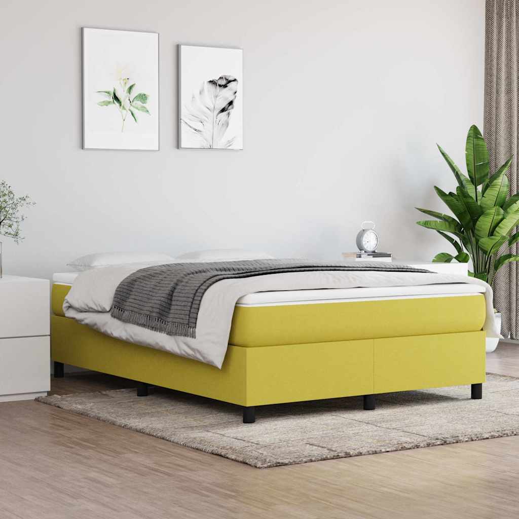 Boxspringbettgestell Grün 140x190 cm Stoff