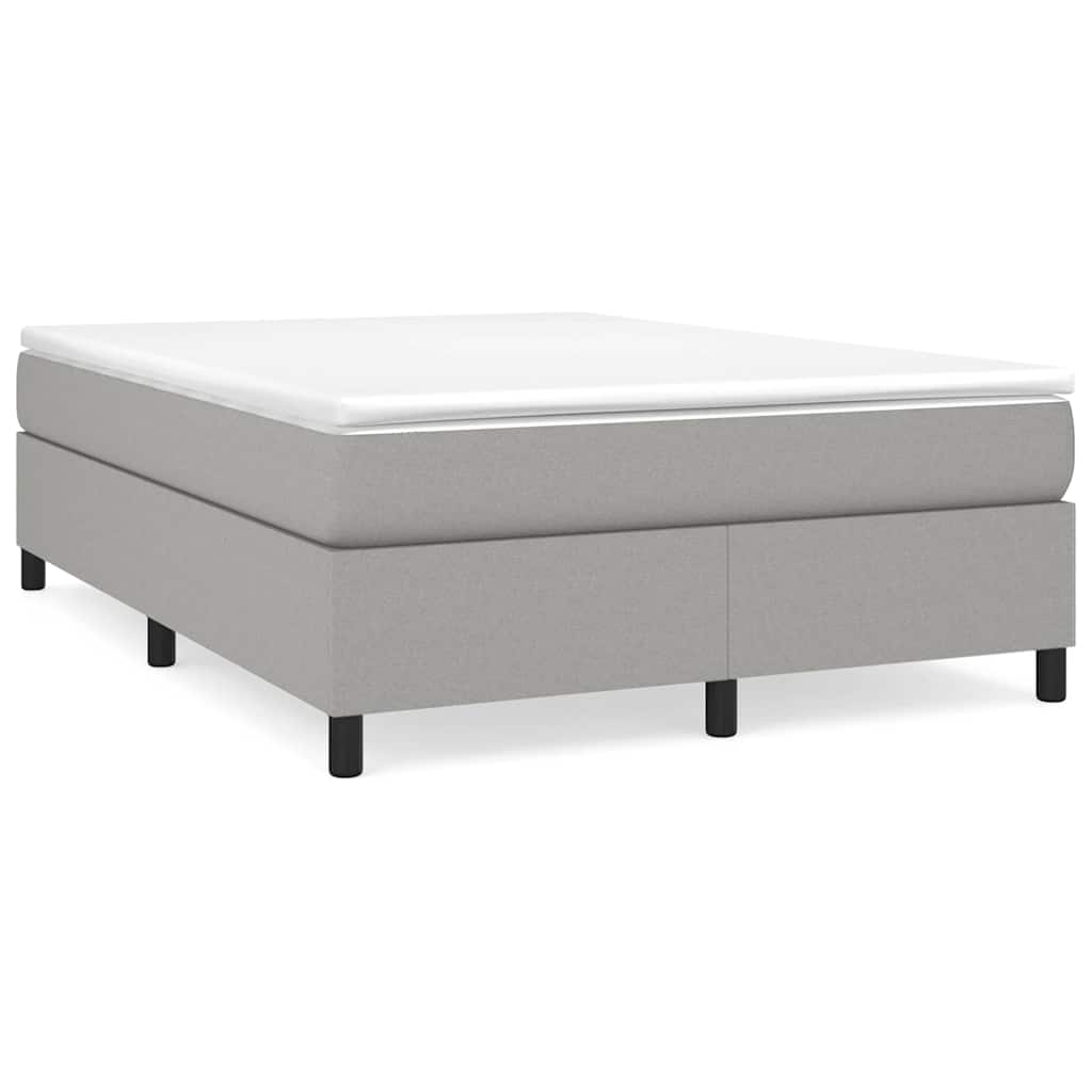 Boxspringbettgestell Hellgrau 140x200 cm Stoff