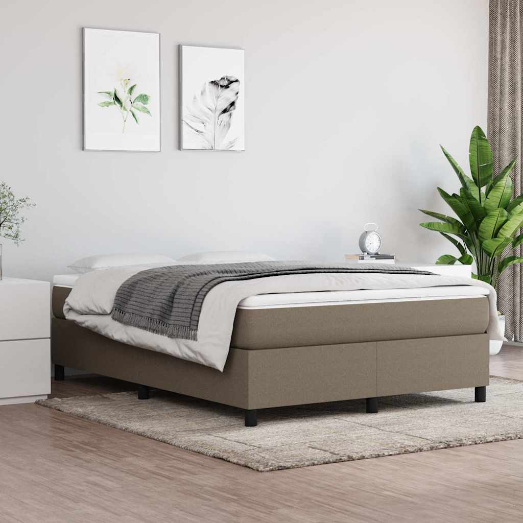 Boxspringbettgestell Taupe 140x200 cm Stoff