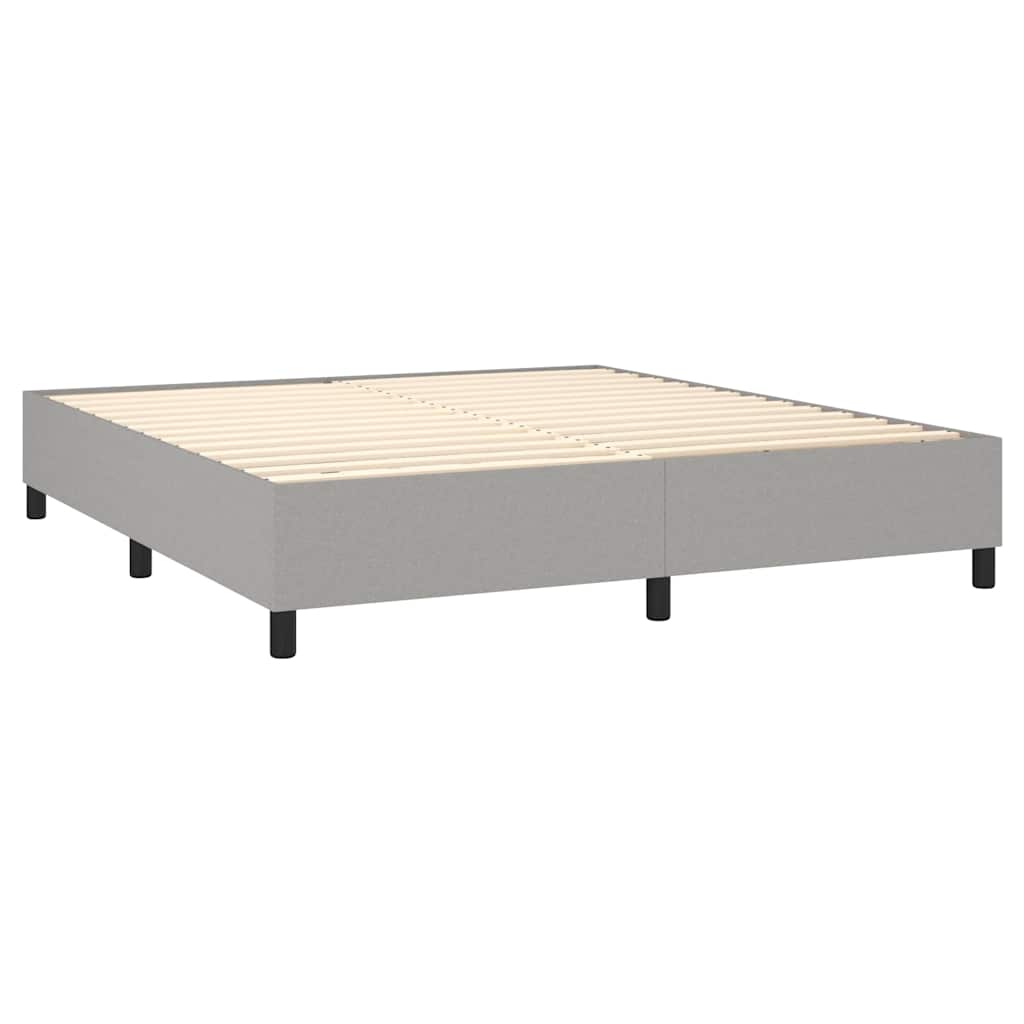 Boxspringbettgestell Hellgrau 160x200 cm Stoff