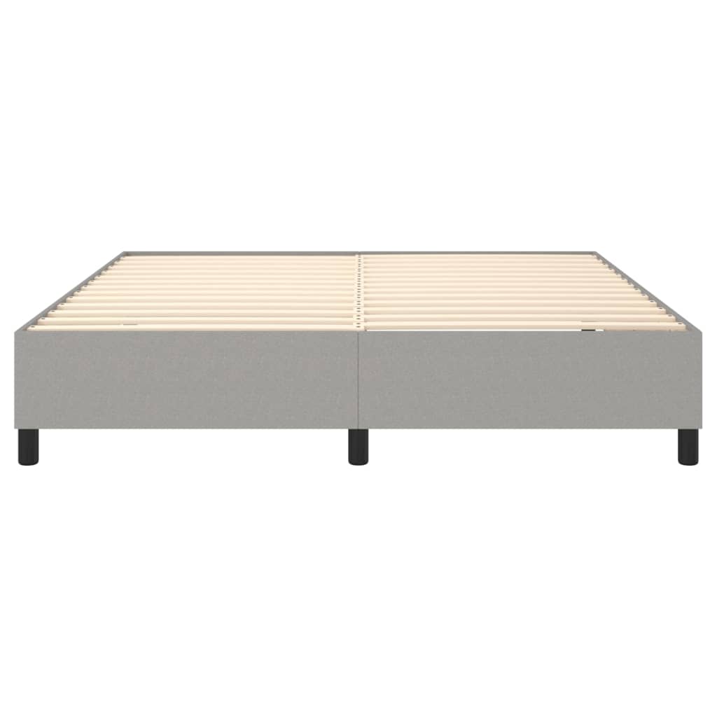 Boxspringbettgestell Hellgrau 160x200 cm Stoff