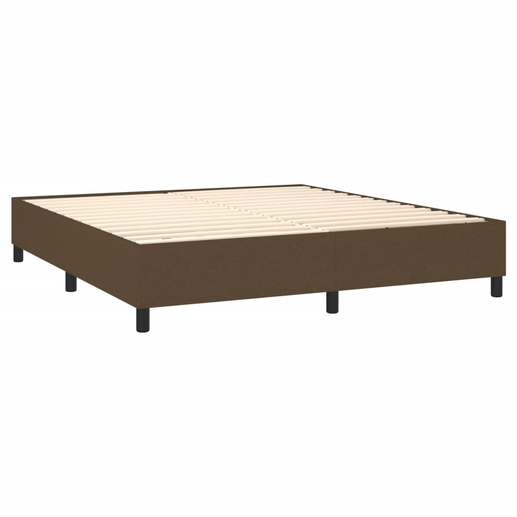 Boxspringbettgestell Dunkelbraun 160x200 cm Stoff
