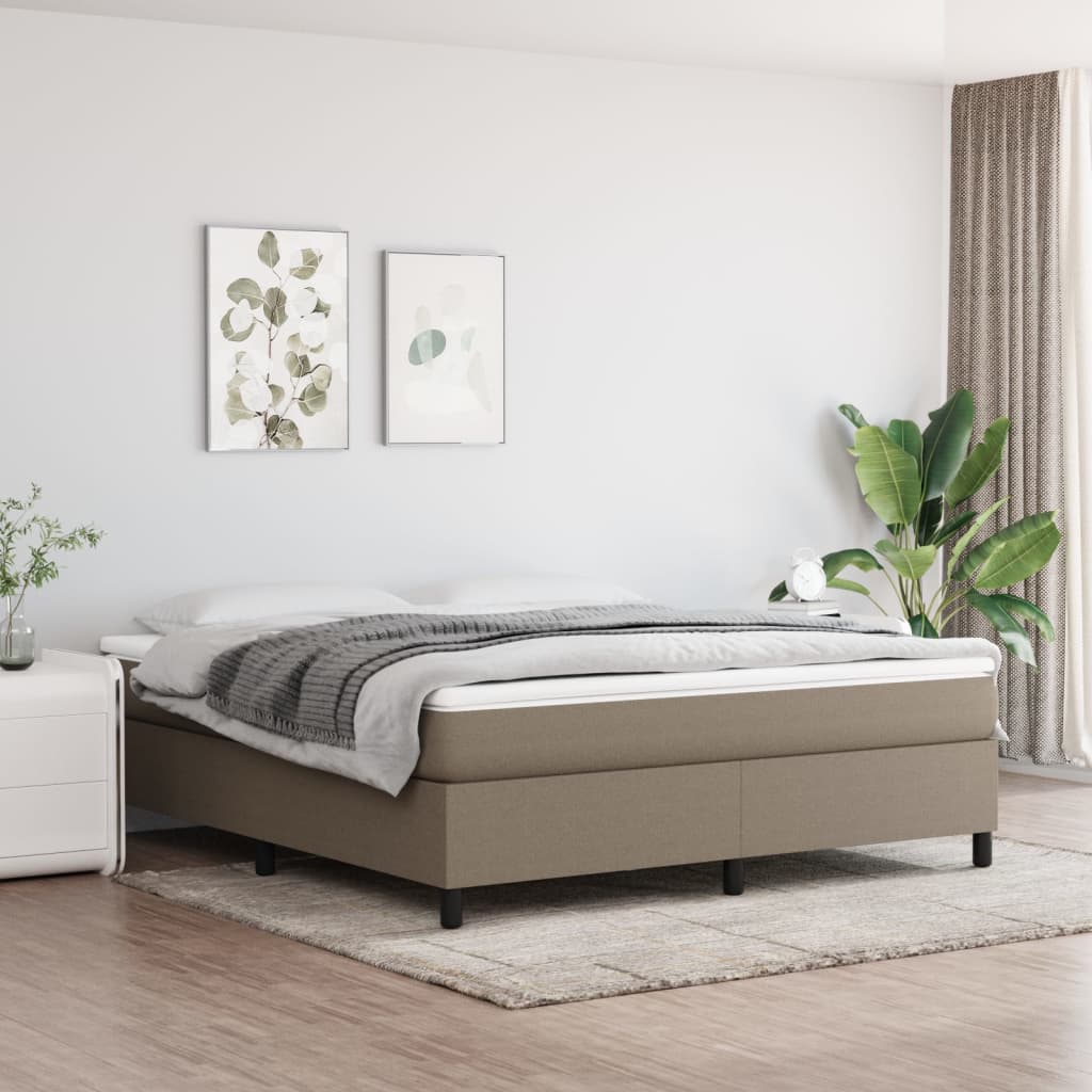 Boxspringbettgestell Taupe 160x200 cm Stoff