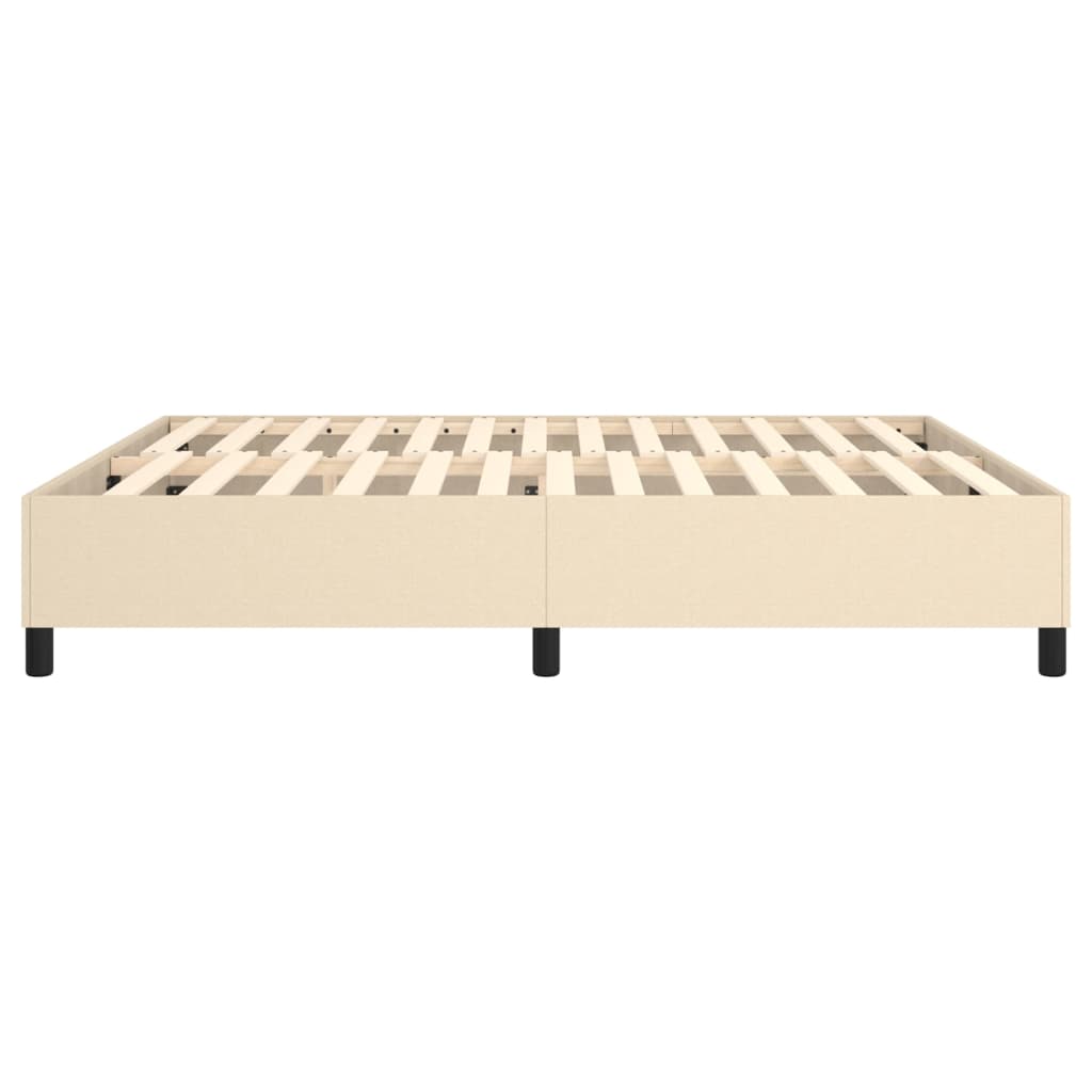 Boxspringbettgestell Creme 160x200 cm Stoff